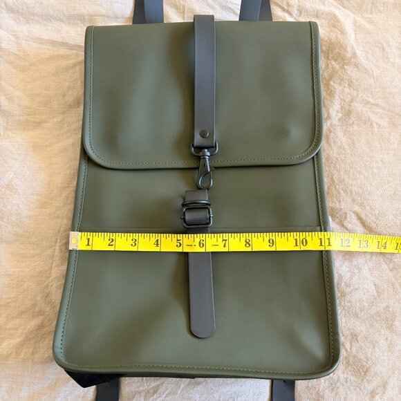 Rains Mini Waterproof Backpack - Green - Picture 8 of 11